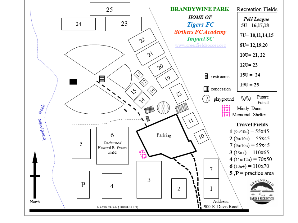 Brandywine Field map